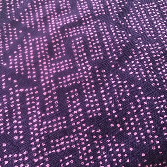 Lularoe Cassie purple skirt with pink polka dots - Picture 3 of 5